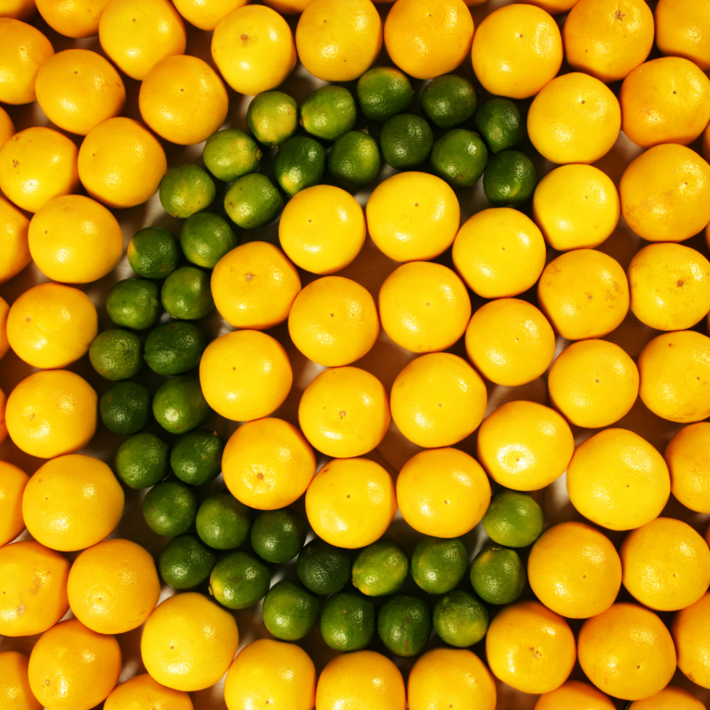 vitamine C : orange et citron. Image décorative