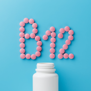 Vitamine B12 en comprimé. Image décorative