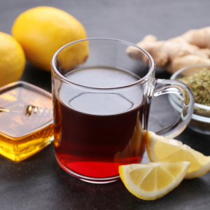 Toux sèche infusion. Image décorative