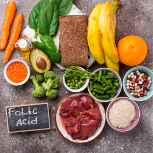 Acide folique et aliments. image illustrative