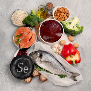 sélénium et alimentation. Image décorative