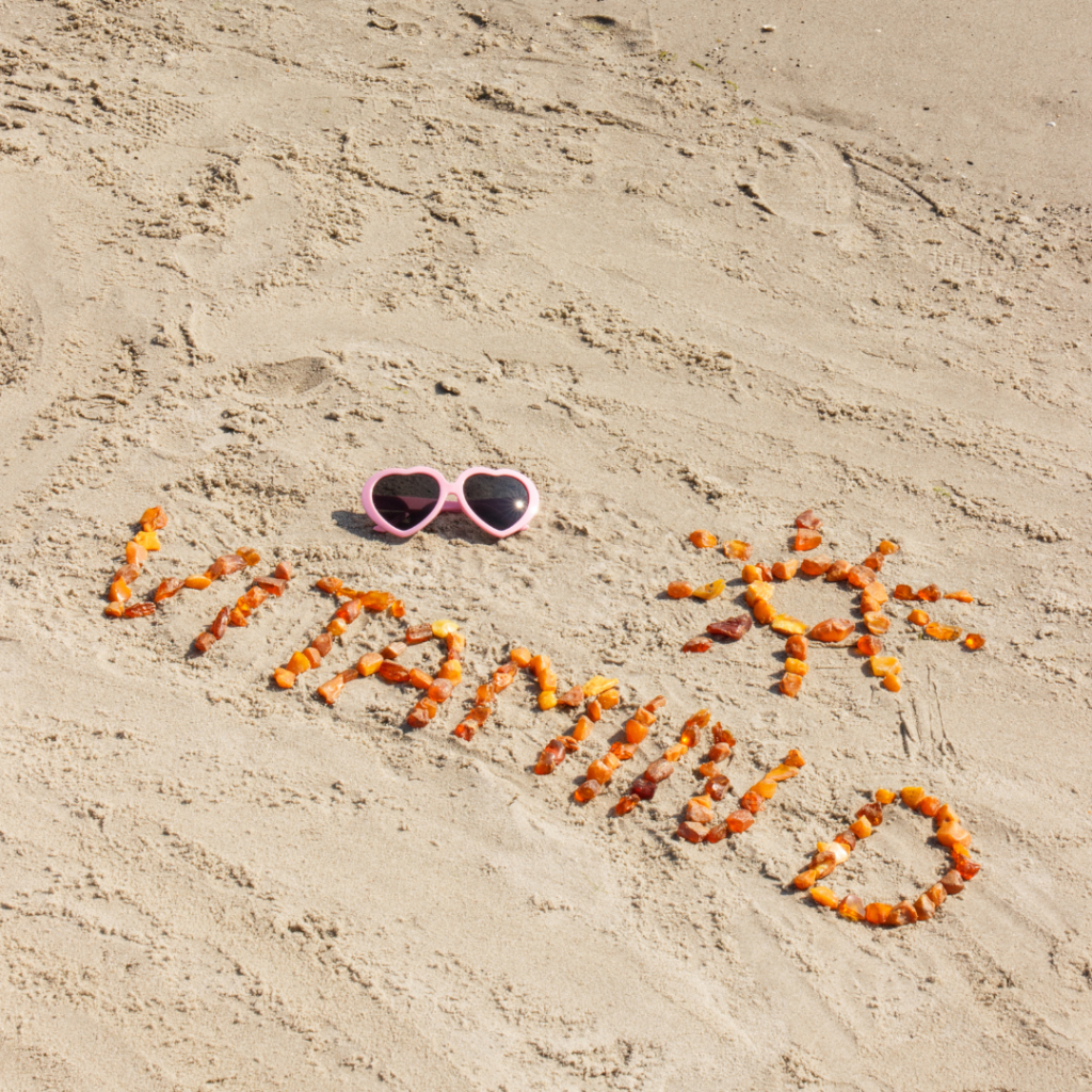 Vitamine D plage. Image décorative