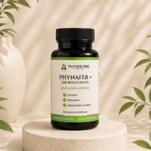 Fer Bisglycinate & Vitamine C (B9 + B12) : Phyna'FER+ | Haute Assimilation & Anti-Fatigue